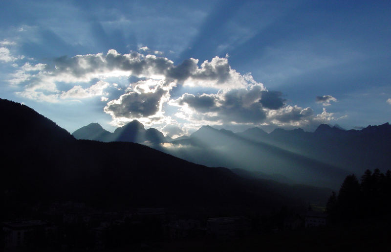 Abendfrieden über dem Engadin