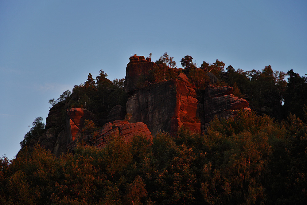 Abendglühen am Pfaffenstein