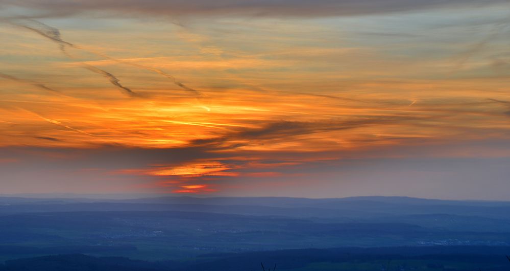 Abendglühen im Taunus