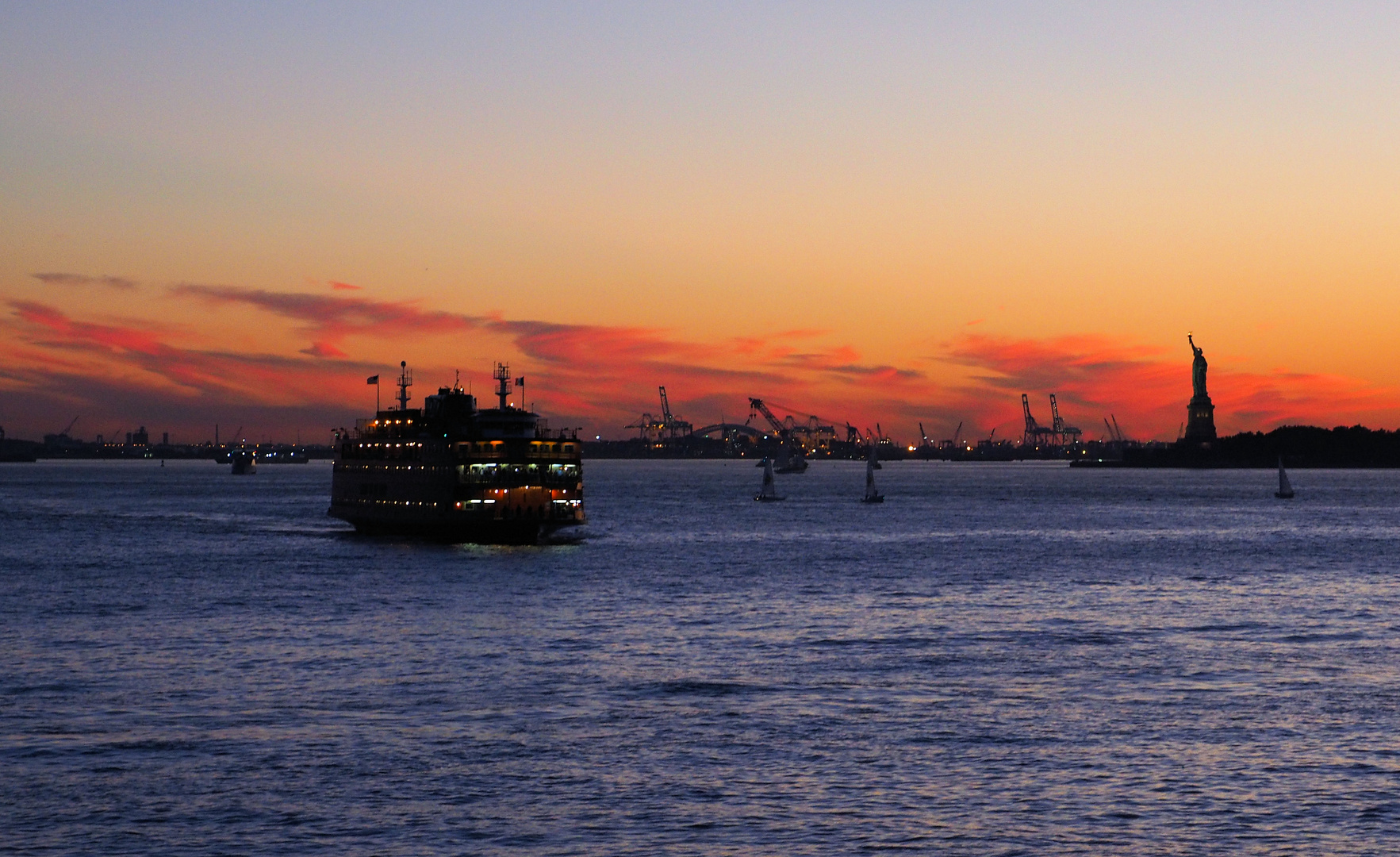 Abendglühen in New York