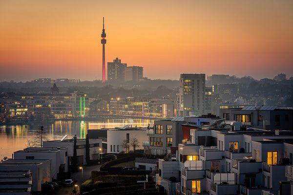Abendglut über dem Phönixsee