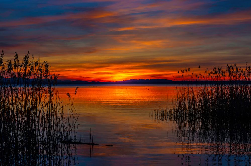 Abendhimmel am Chiemsee