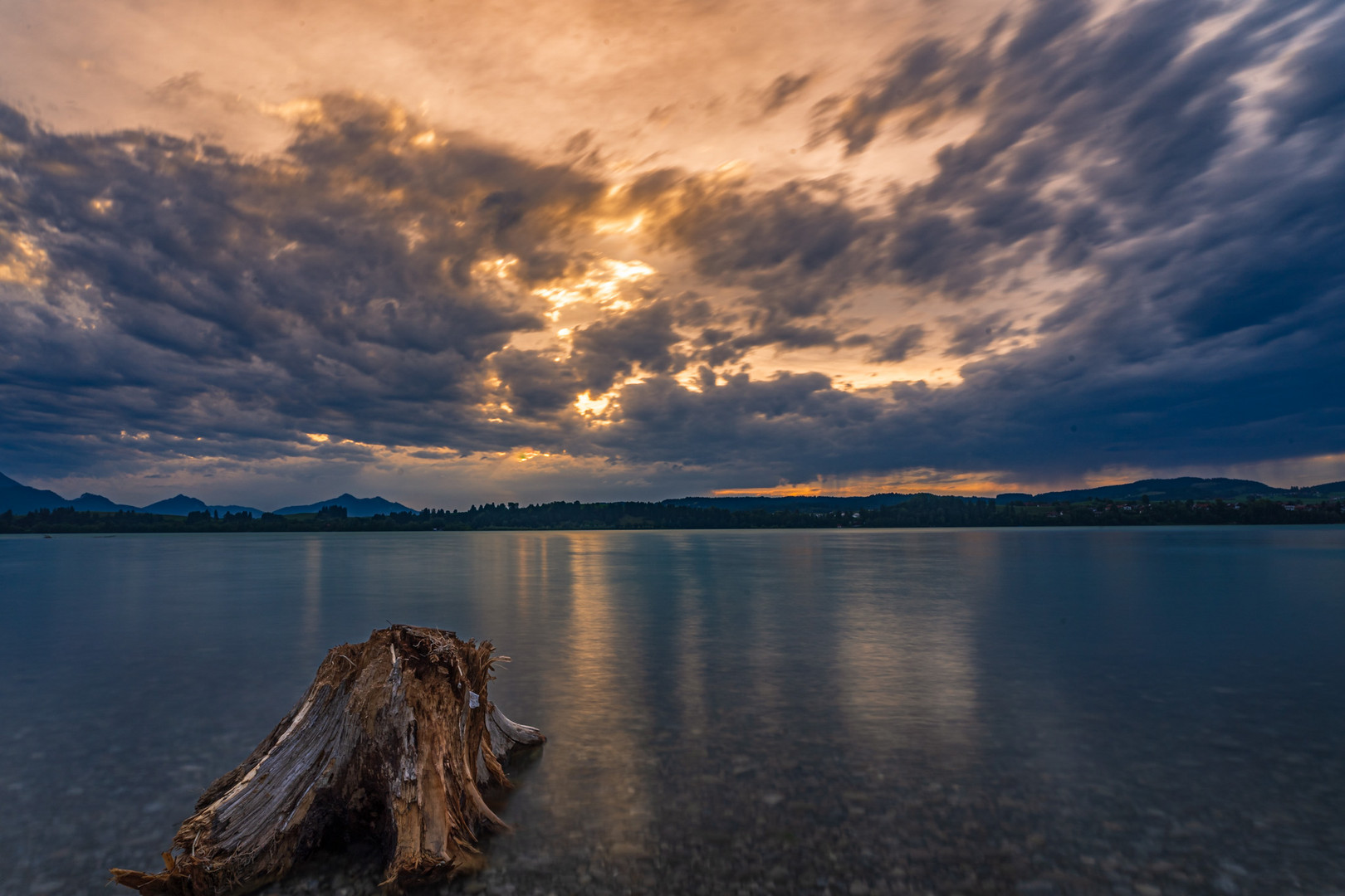 Abendhimmel am Forggensee