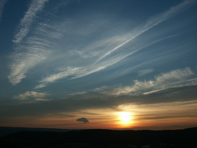 Abendhimmel am Heilig Abend 2003