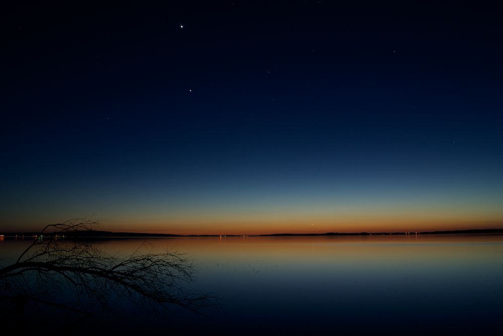 Abendhimmel am See