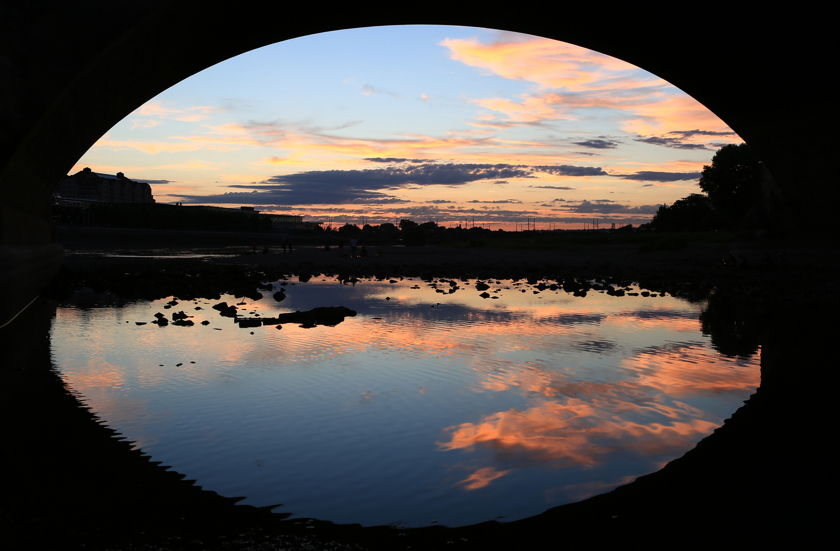 Abendhimmel an der Augustusbrücke