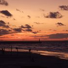 Abendhimmel an der Ostsee. Ein Altes Bild von 2008. Polen.