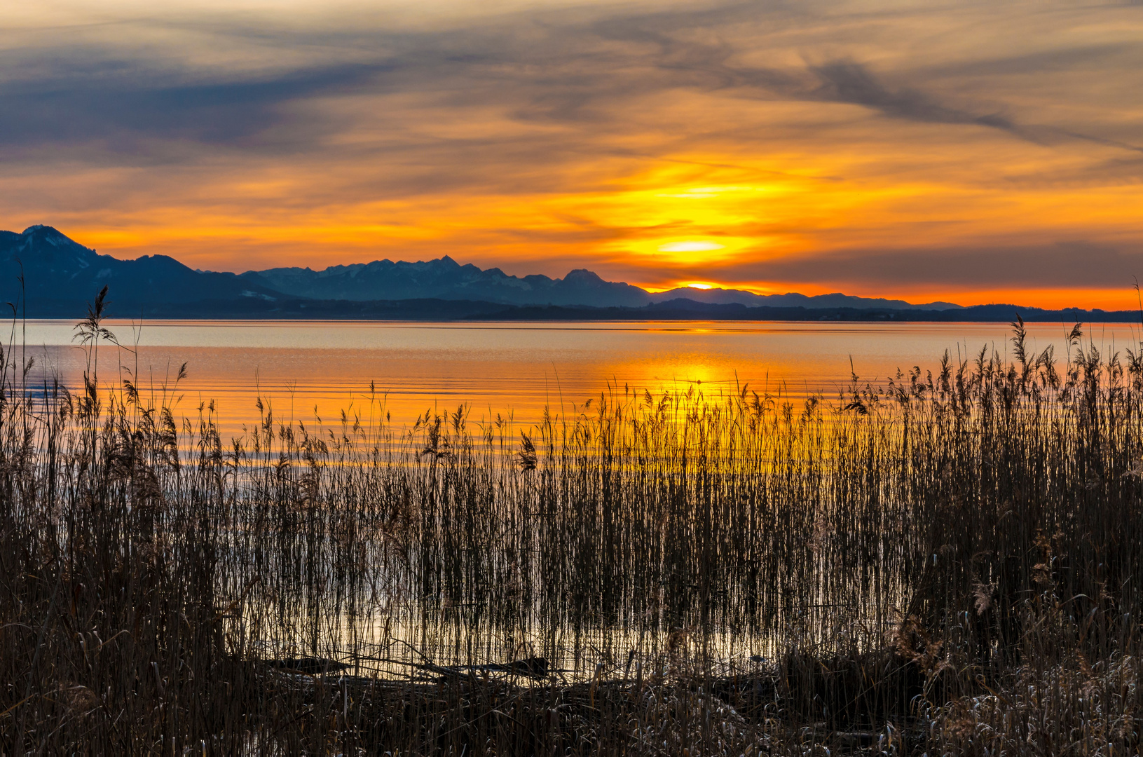 Abendhimmel bei Chieming