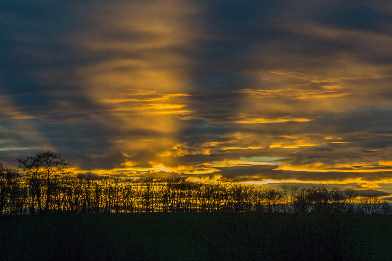 Abendhimmel bei Holzkirchen