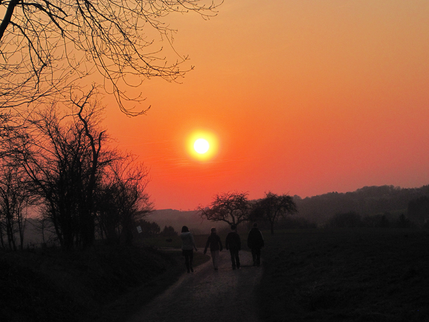 Abendhimmel im Bergischen Land