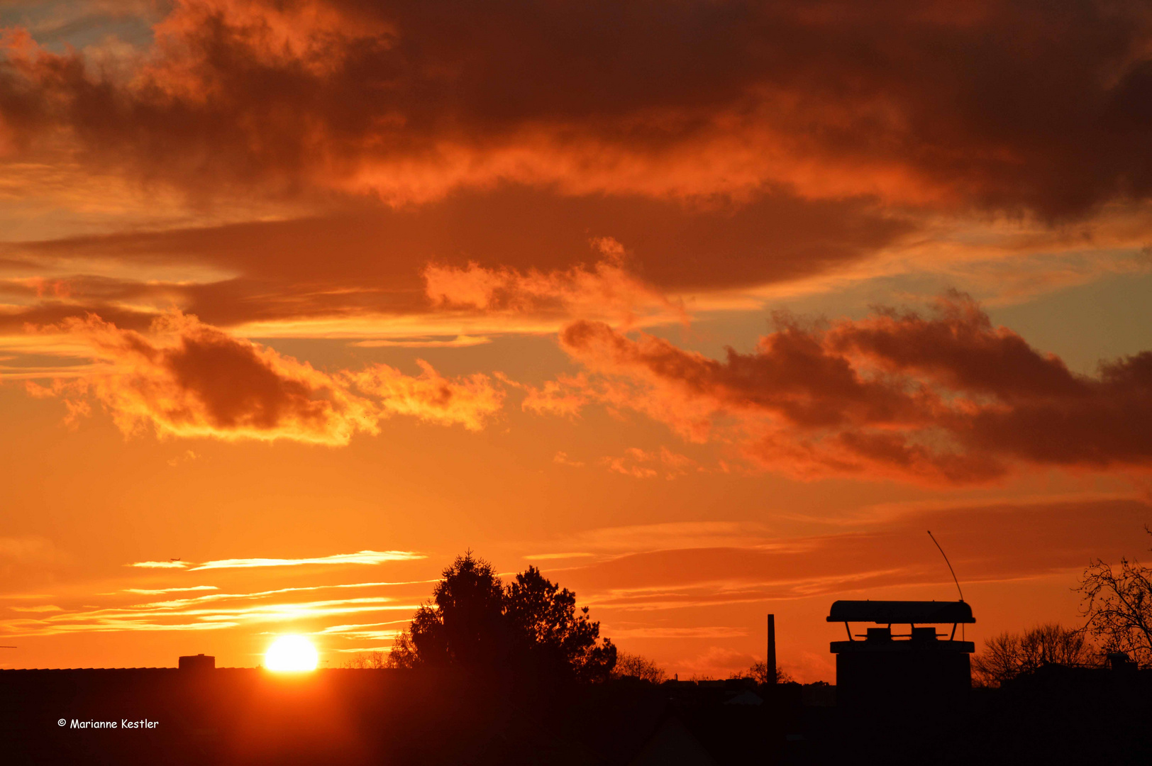 Abendhimmel im Dezember