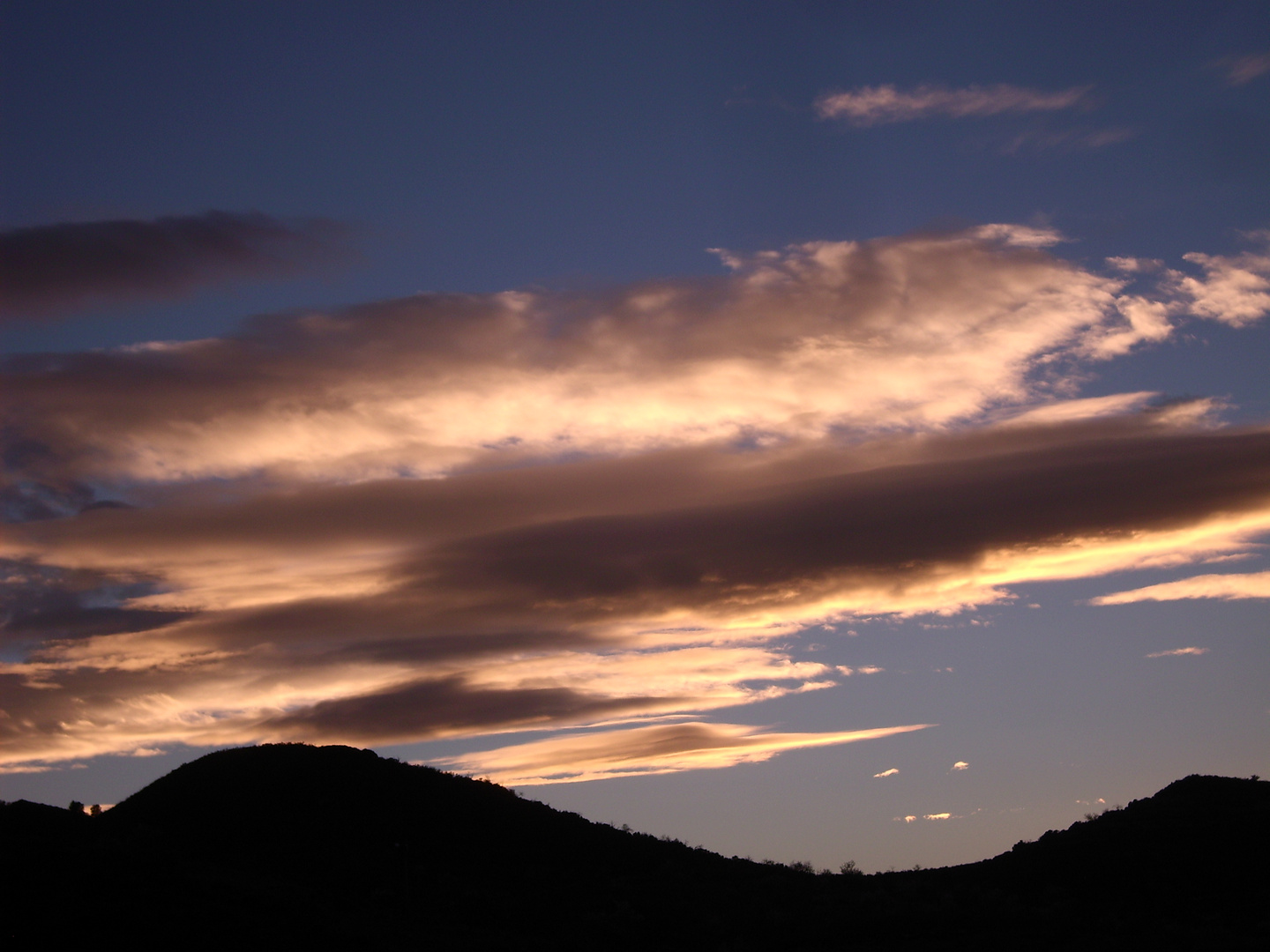 Abendhimmel im Frühling in Südspanien