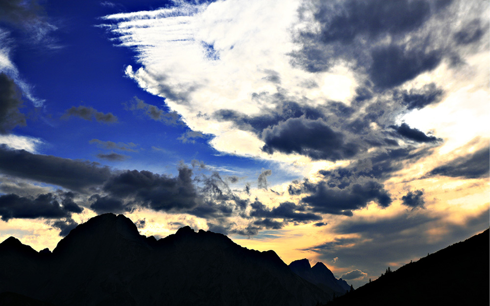 Abendhimmel im Karwendelgebirge