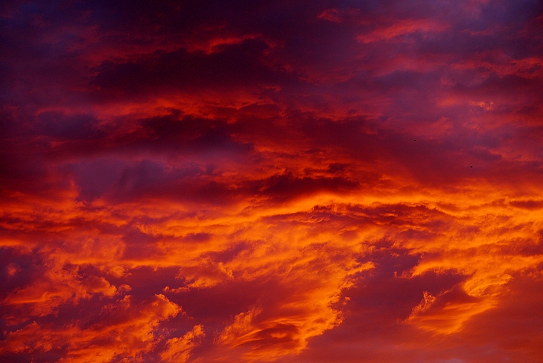 Abendhimmel im Sommer nach einem Regennachmittag (28.7.2013)