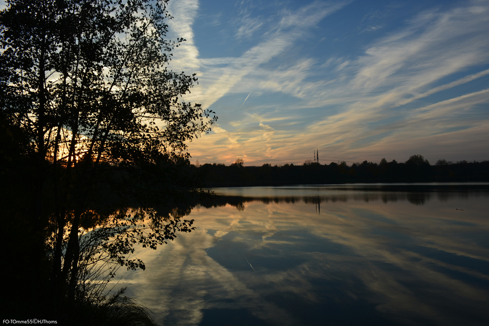 Abendhimmel im Teich