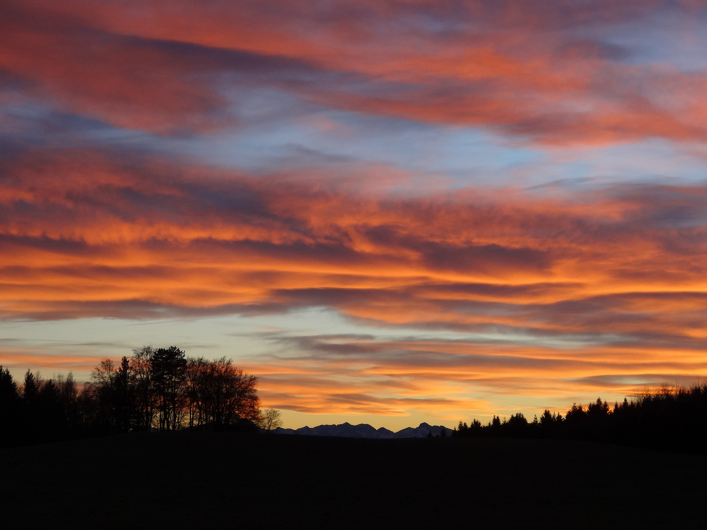 Abendhimmel im Voralpenland