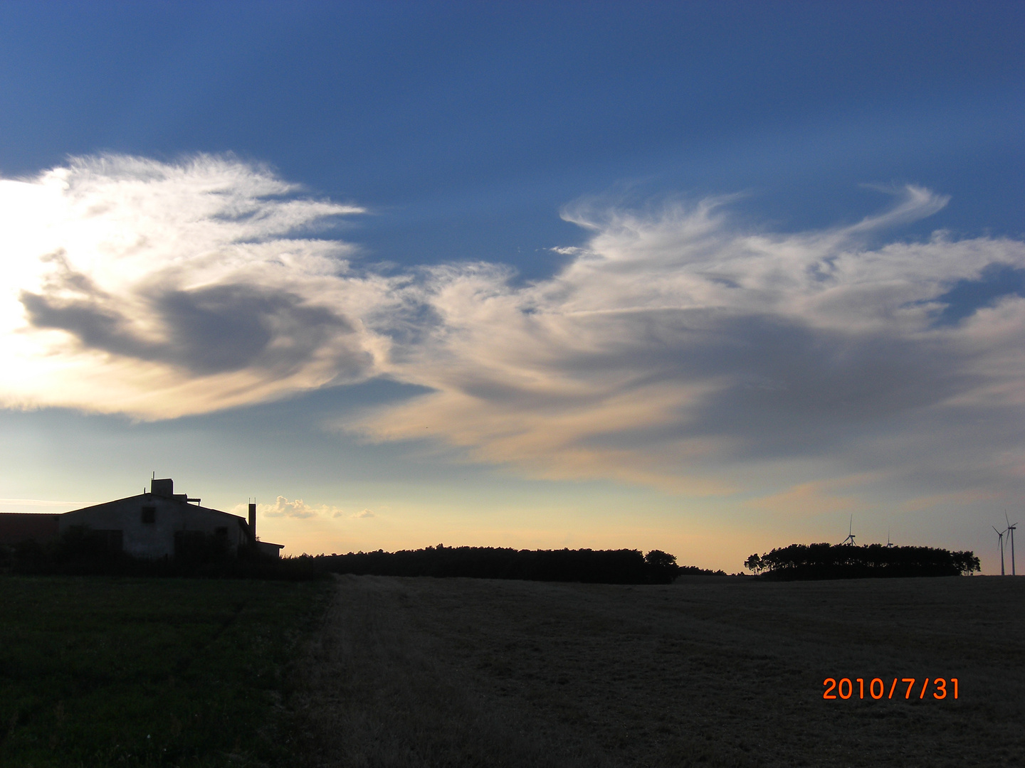 Abendhimmel in Booßen