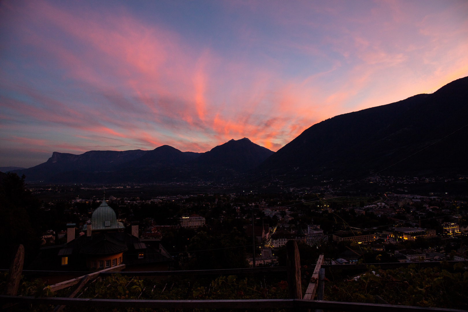 Abendhimmel in den Bergen