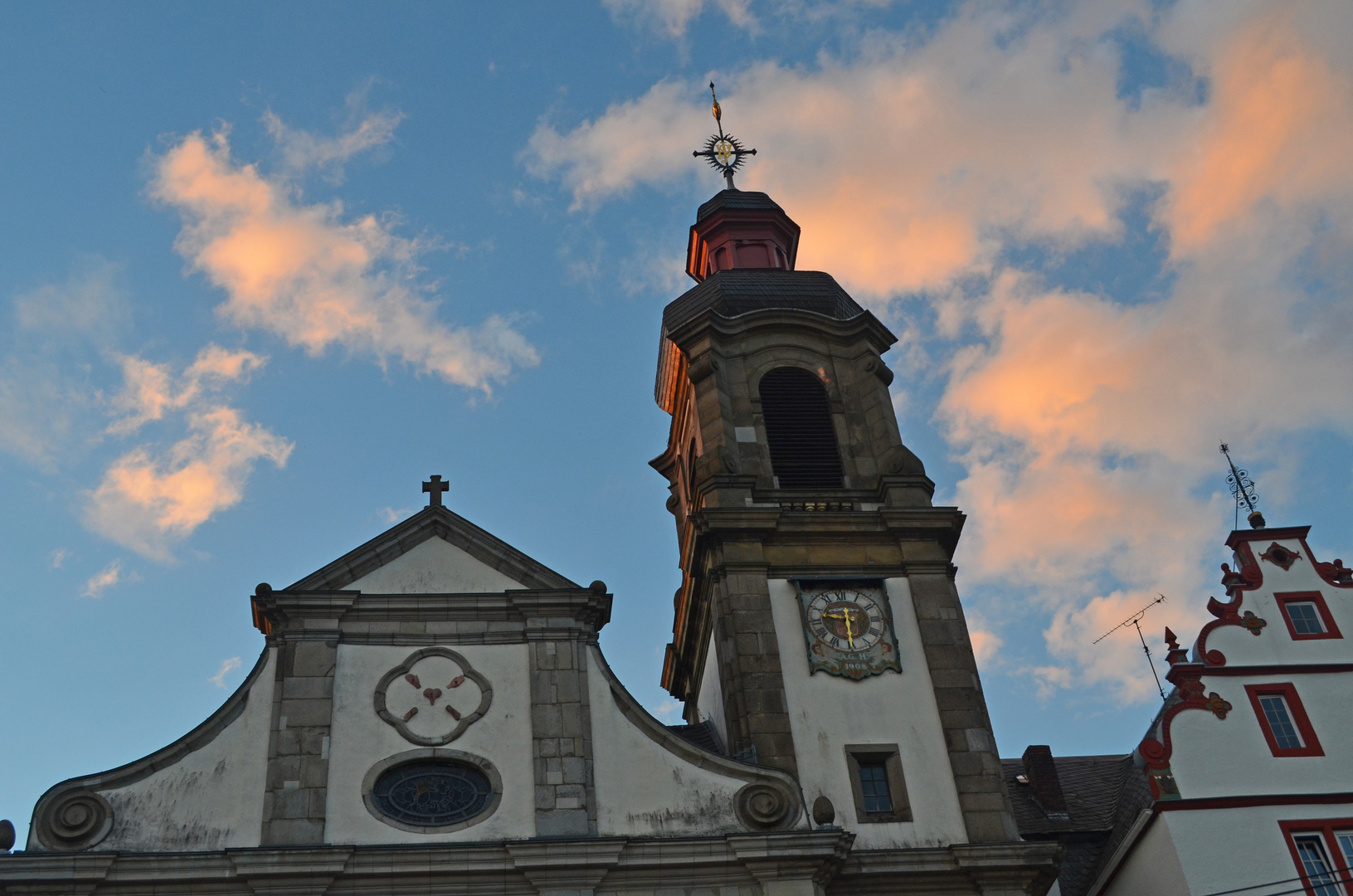 Abendhimmel in Hachenburg