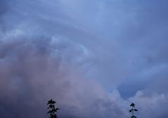 Abendhimmel in Münster-Gievenbeck nach dem Sturm