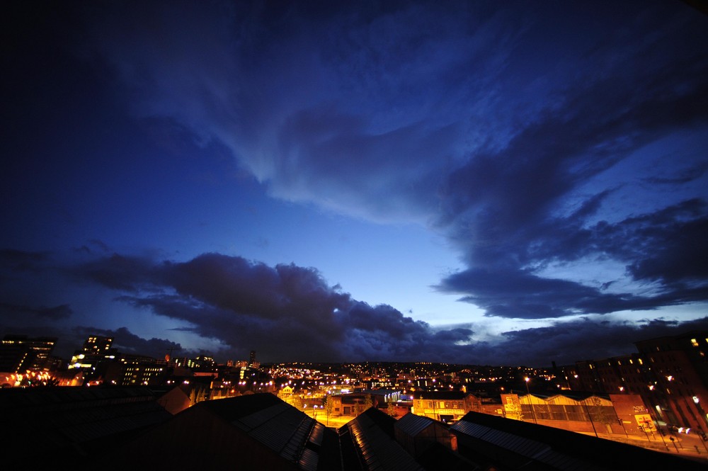 Abendhimmel in Sheffield