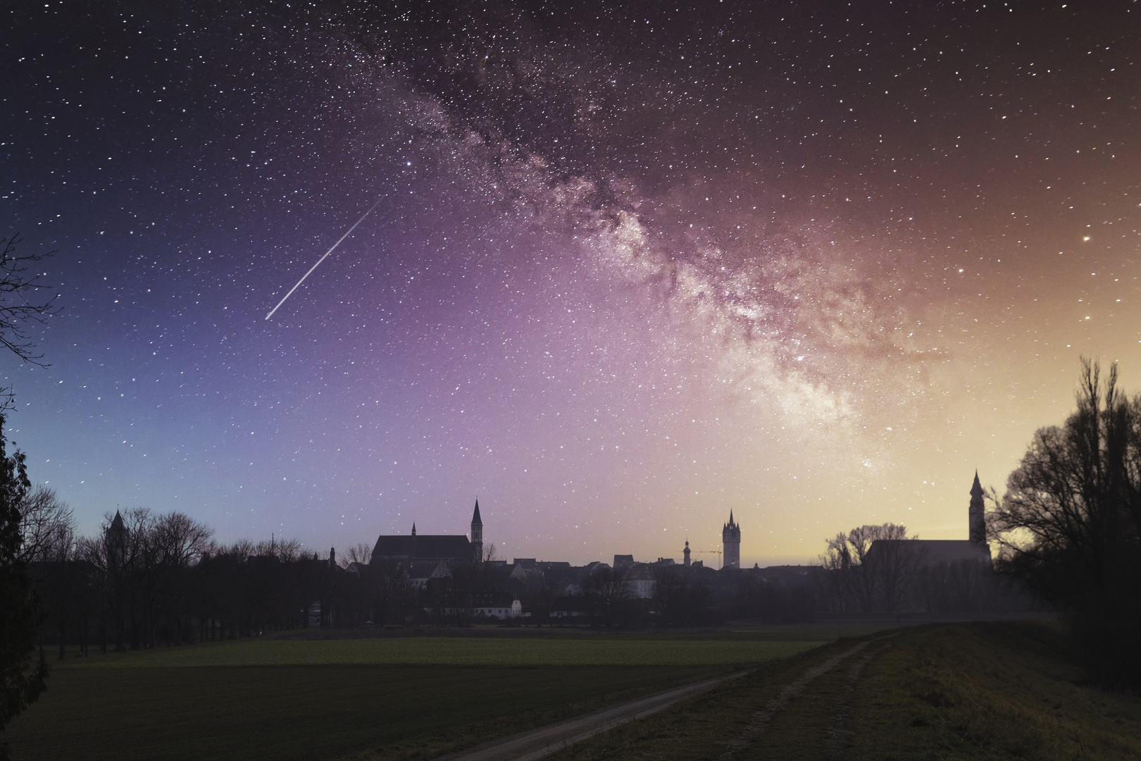 Abendhimmel mit Milchstraße in Straubing