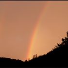 Abendhimmel mit Regenbogen