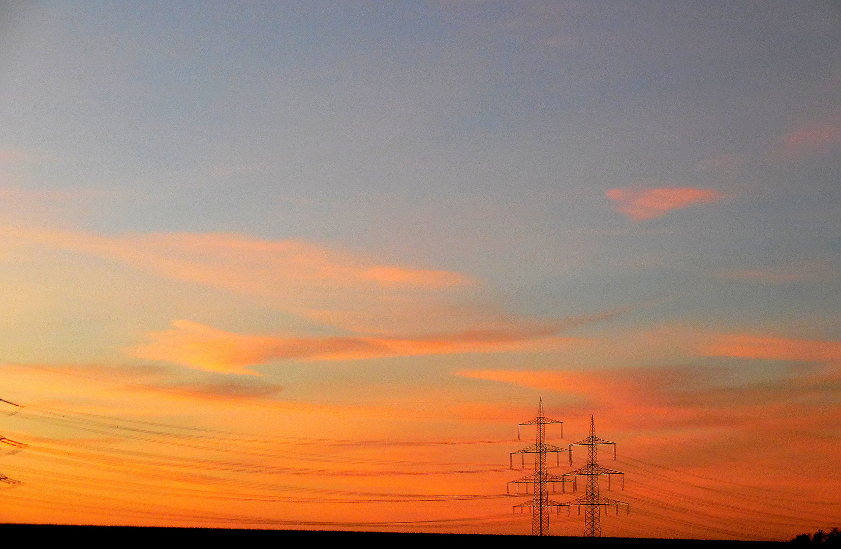 Abendhimmel Richtung Westen