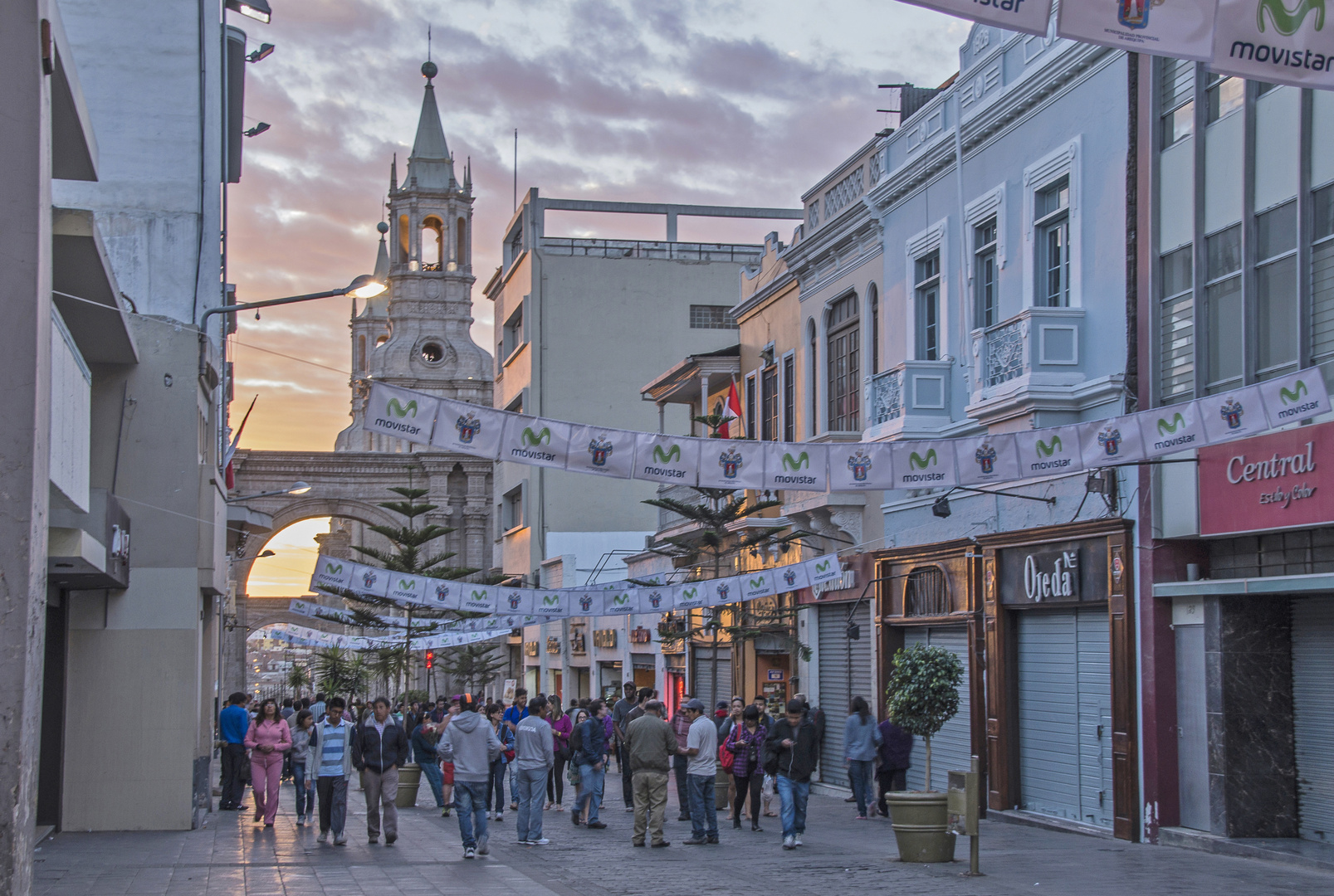 Abendhimmel über Arequipa