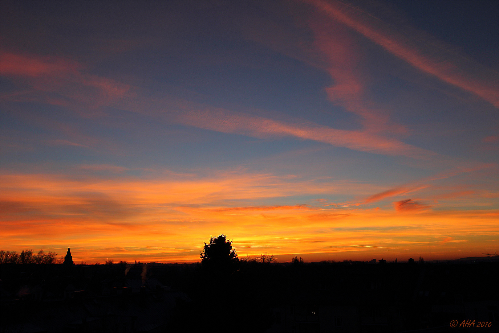 Abendhimmel über Chemnitz