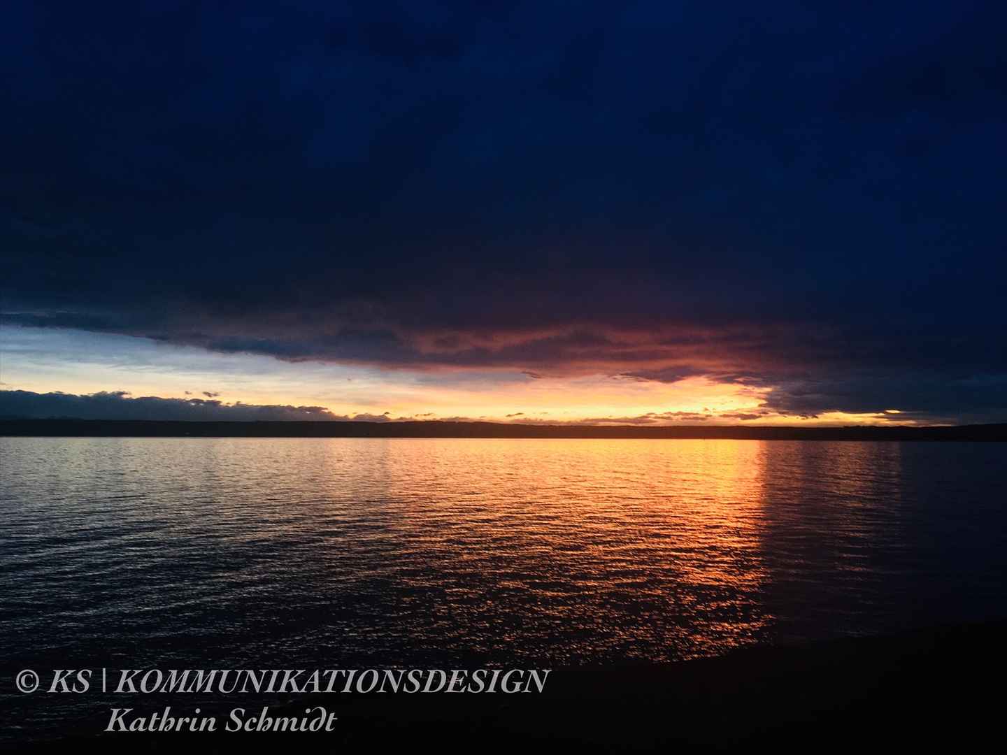 Abendhimmel über dem Bodensee 