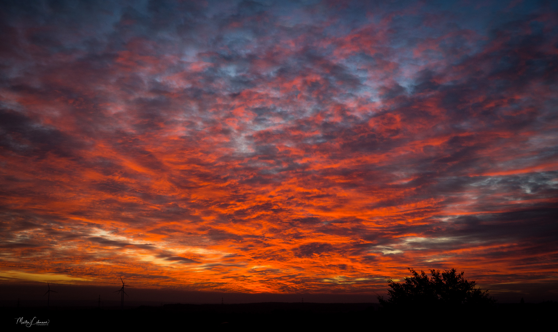 Abendhimmel über dem Elm