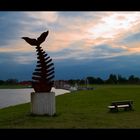 Abendhimmel über dem Greetsieler Hafen