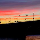 Abendhimmel über dem Mannheimer Hafen