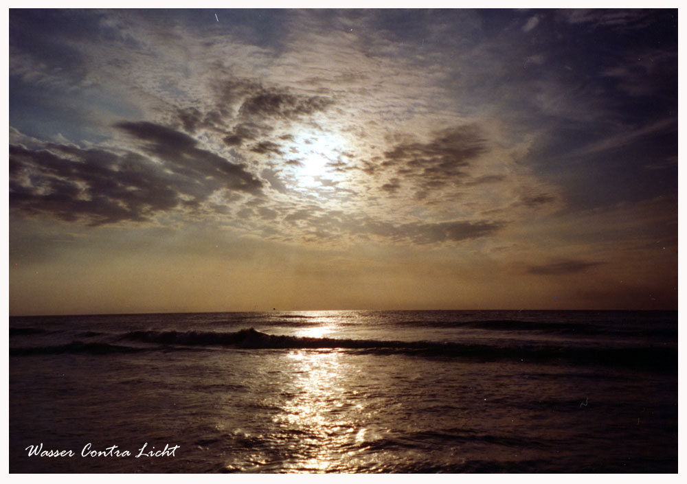 abendhimmel über dem meer