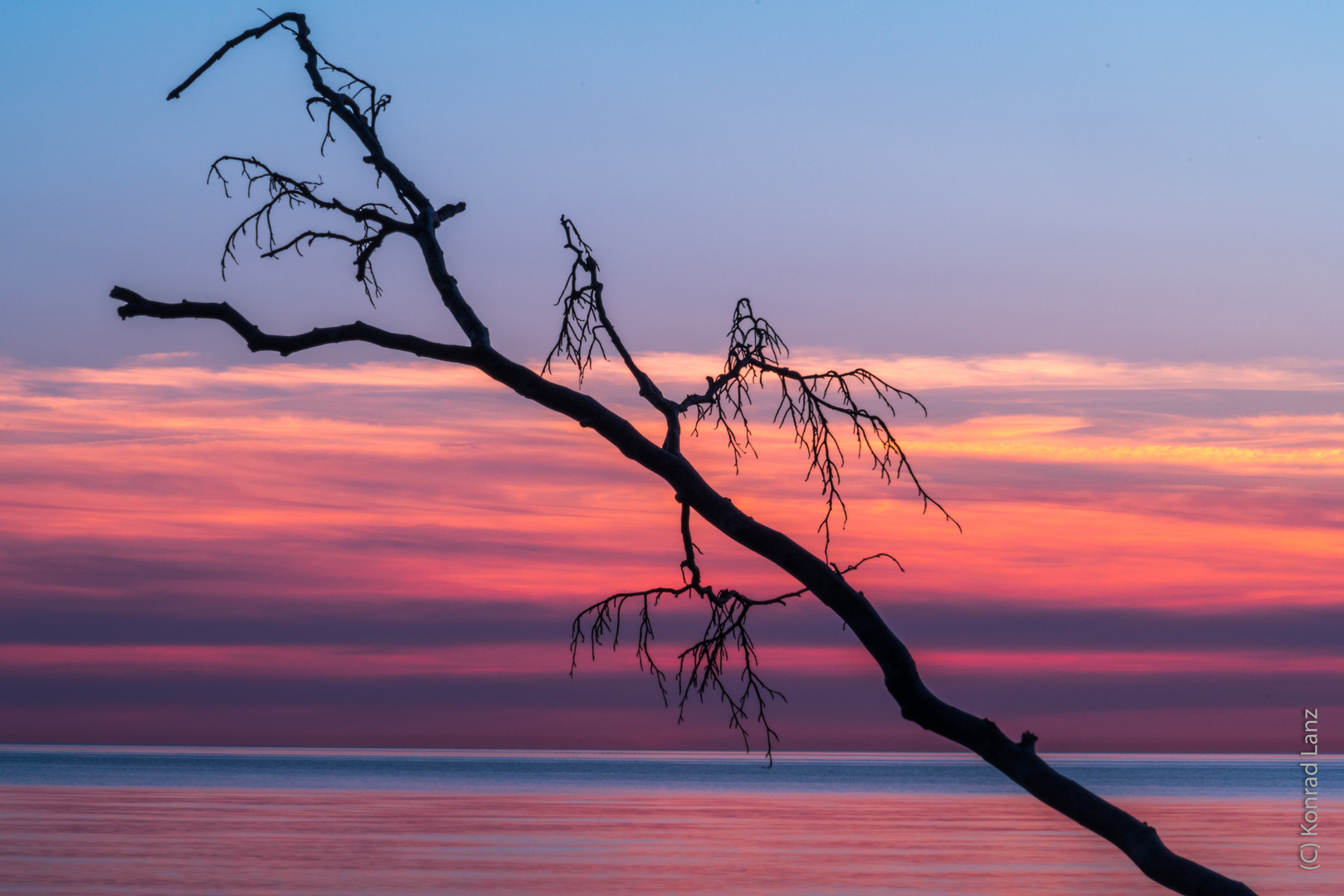 Abendhimmel über dem Meer