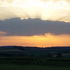 Abendhimmel über dem Römerpark Ruffenhofen