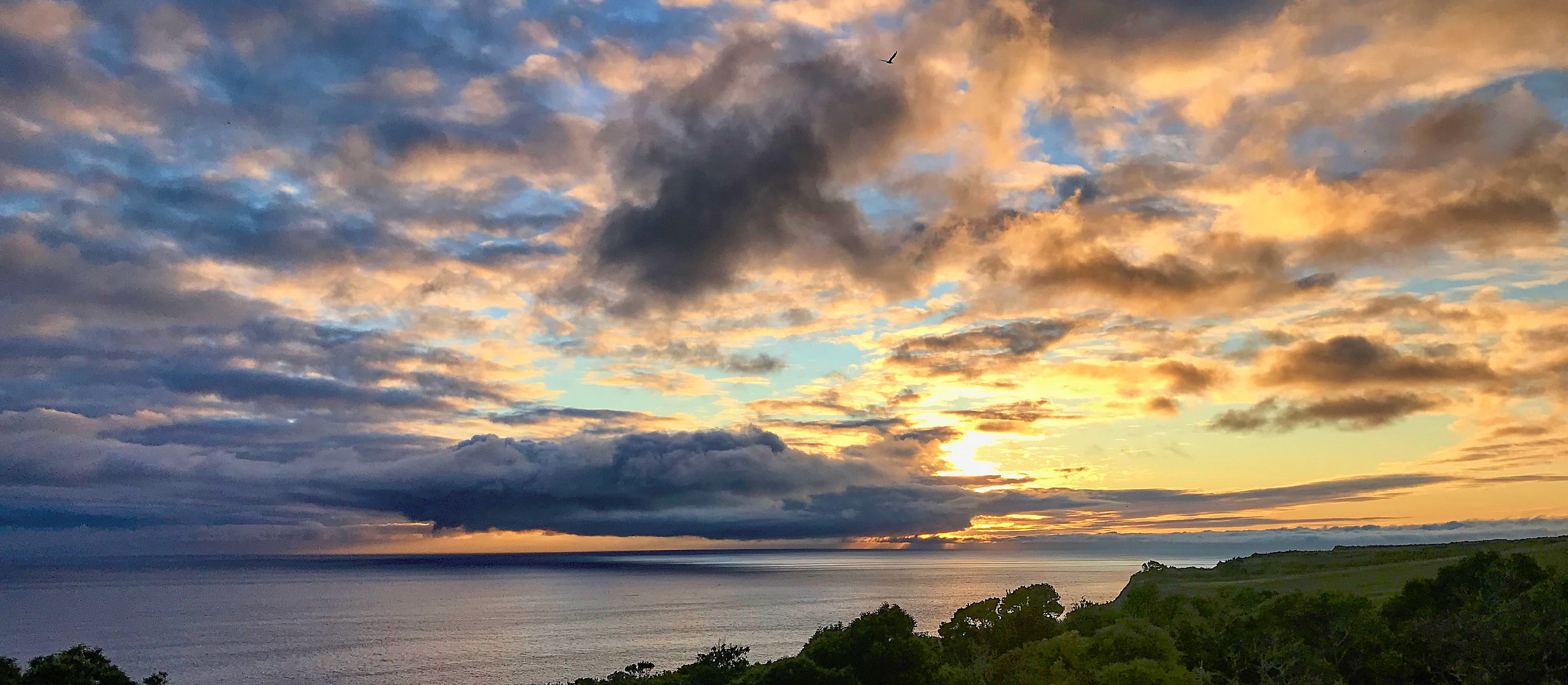 Abendhimmel über den Azoren