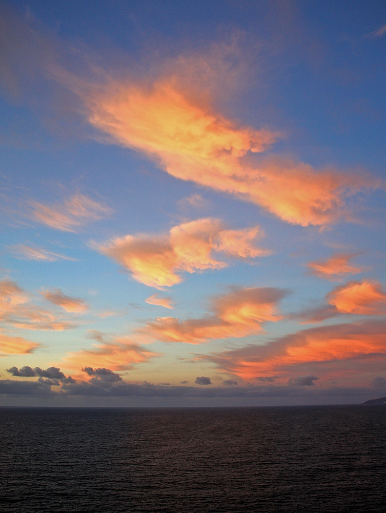 abendhimmel über den kanaren