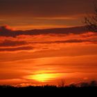 Abendhimmel über den "Rhader Bruchwiesen"