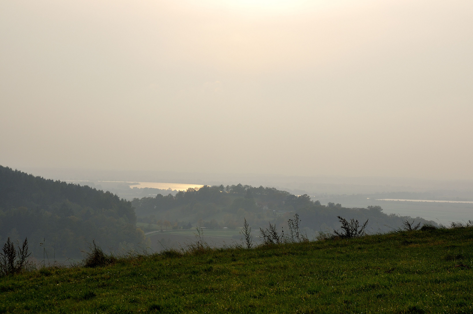 Abendhimmel über der Donau