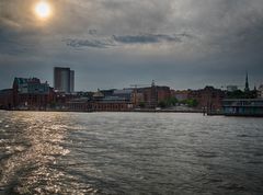 Abendhimmel über der Elbe