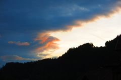 Abendhimmel über Döbriach/Millstätter See