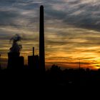 Abendhimmel über Duisburg