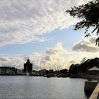 Abendhimmel über Eckernförder Hafen - Promenadenblick