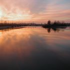 Abendhimmel über Elbe bei Dresden