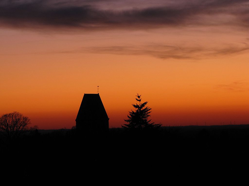 Abendhimmel über Halle/Westf.