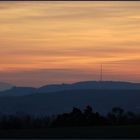 Abendhimmel über Kahlenberg und Leopoldsberg