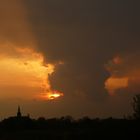 Abendhimmel über Klosterkirche