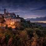 Abendhimmel über Montepulciano